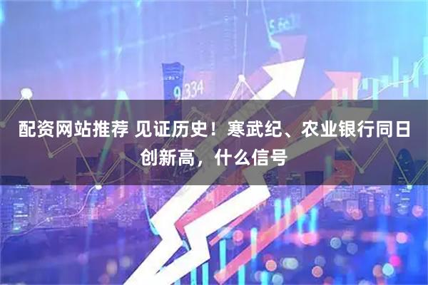 配资网站推荐 见证历史！寒武纪、农业银行同日创新高，什么信号